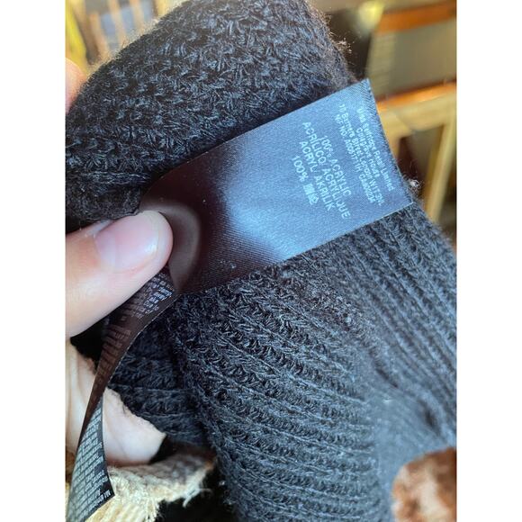 Miss Selfridge Black Knit Cross Back Sweater Cardigan sz 8 - Picture 7 of 7